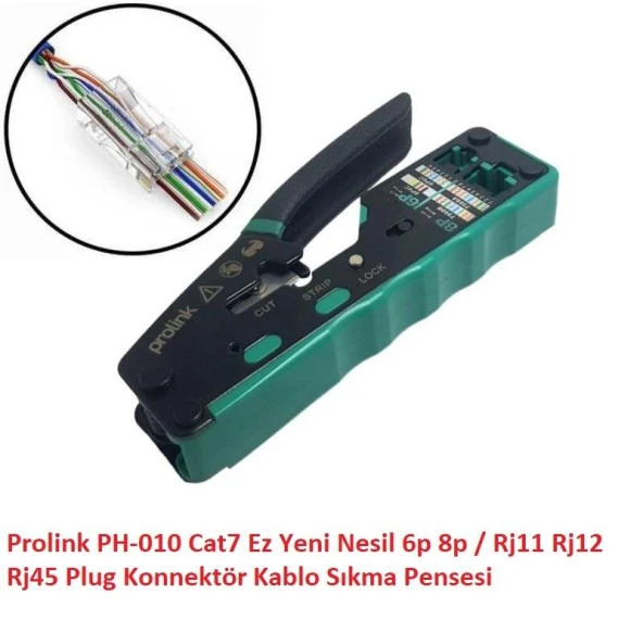 Prolink PH-010 Cat7 EZ 6p 8p / Rj11 Rj12 Rj45 Plug Konnektör Kablo Sıkma Pensesi - 1