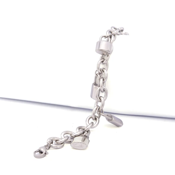 316L Çelik Kilit Model Kadın Bileklik BLK-775 ürün görseli