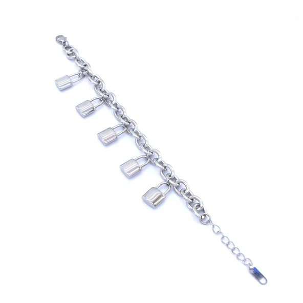 316L Çelik Kilit Model Kadın Bileklik BLK-775 - Resim 5