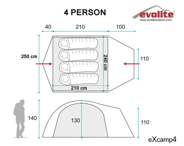 Evolite Excamp 4 Pro Çadır - 4 Mevsim - 2