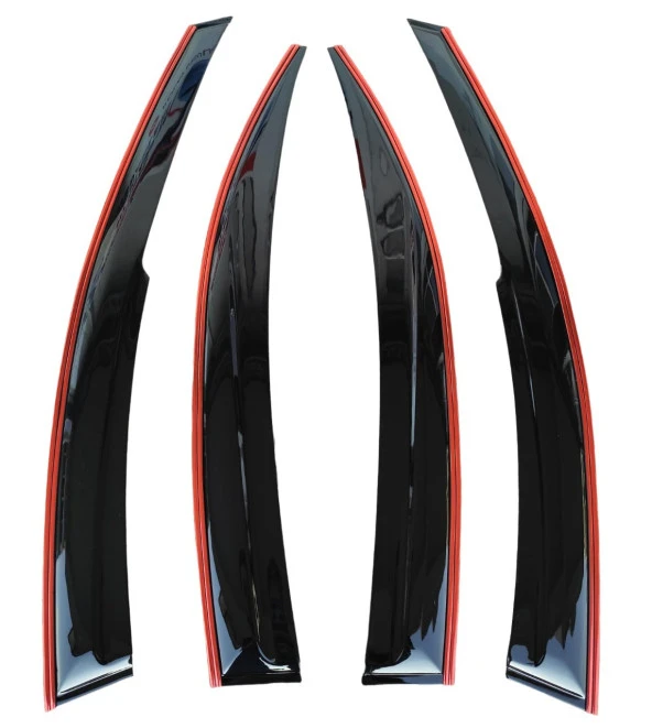 Dacia Logan Çift Sıra Kırmızı Kromlu Cam Rüzgarlığı 2004-2012 ürün görseli 1