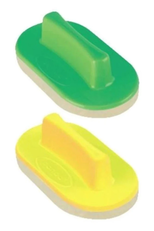 Tahta Silgisi Plastik Saplı 10 Adet Beyaz Yazı Tahta Silgisi Okul Sınıf Büro - 2