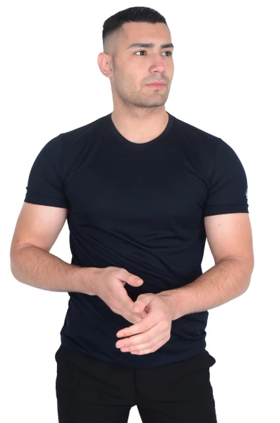 Erkek Sıfır Yaka Floş T-SHIRT - 4