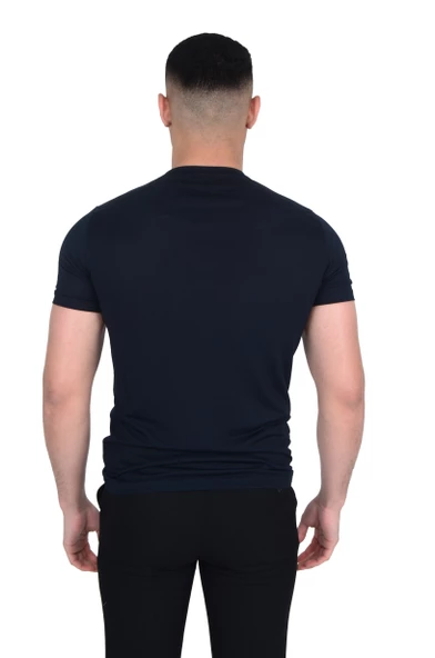 Erkek Sıfır Yaka Floş T-SHIRT - 8