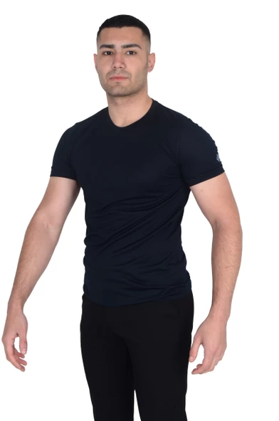 Erkek Sıfır Yaka Floş T-SHIRT - 2