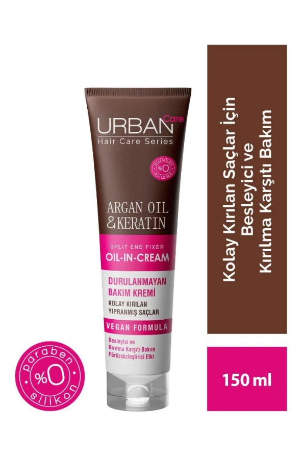Urban Care Argan Yağı&keratin Kolay Kırılan Saçlar Besleyici Bakım Kremi-vegan-150ml