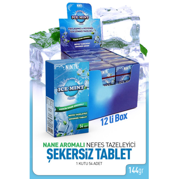 Ninti Pharma Nane Aromalı Şekersiz Tablet 144 Gram