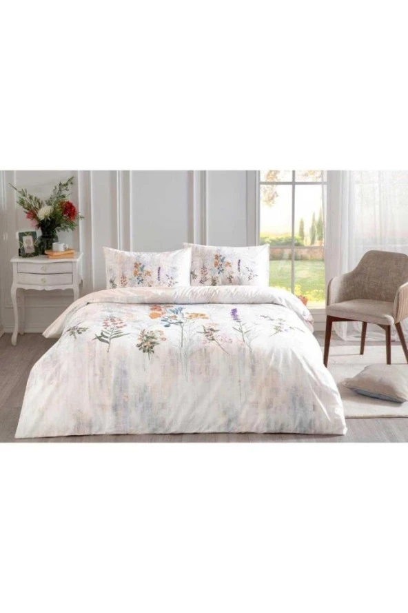 Özdilek Çift Kişilik Nev Nevresim Takımı Floraison Somon - 2