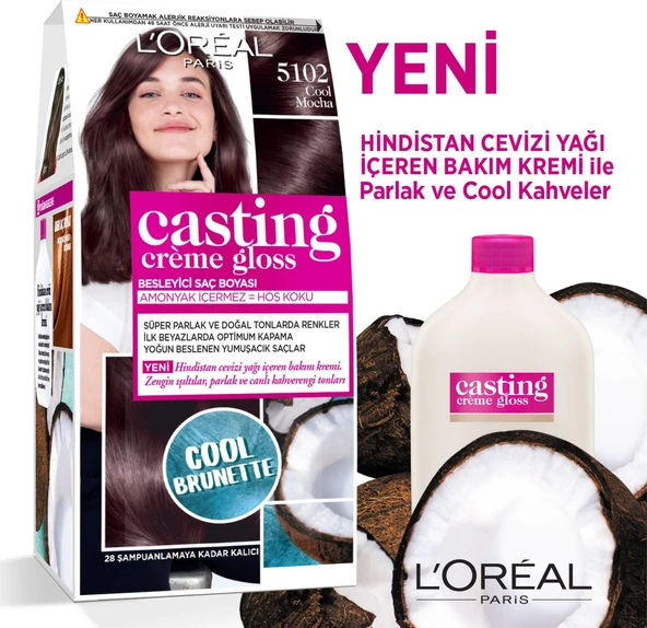 Loreal Paris Casting Creme Gloss Saç Boyası 5102 Cool Mocha - 2