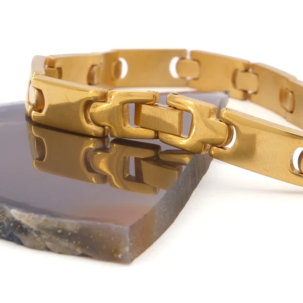 Altın Kaplama Erkek Bileklik EBLK-346 - Resim 4