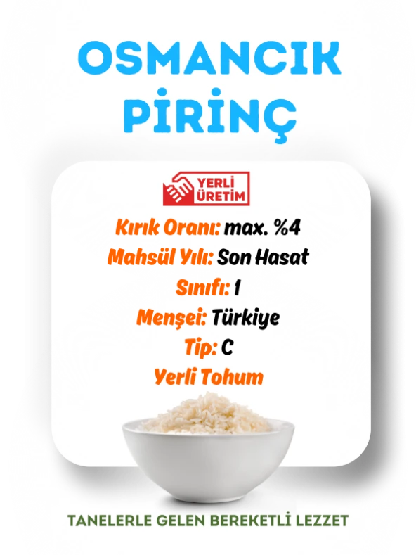 Mytat Doğal Yerli Üretim Osmancık Pirinç 1 kg - 3