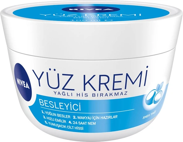 Nivea Besleyici Yüz Kremi 100ml, Makyaj Bazı, 24 Saat Nemlendirici , Hızlı Emilen Yüz Bakım Kremi - 2
