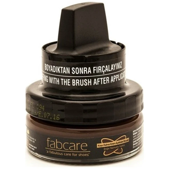 FABCARE CAM KAVANOZ KOYU KAHVERENGİ KREM AYAKKABI BOYASI - 3