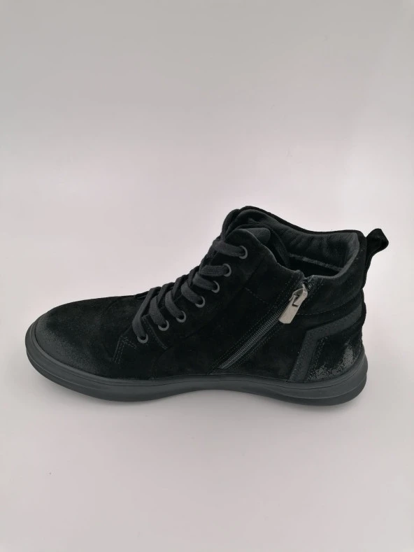 SOLMAZ 95622 SİYAH SÜET HAKİKİ DERİ BOT - Resim 2