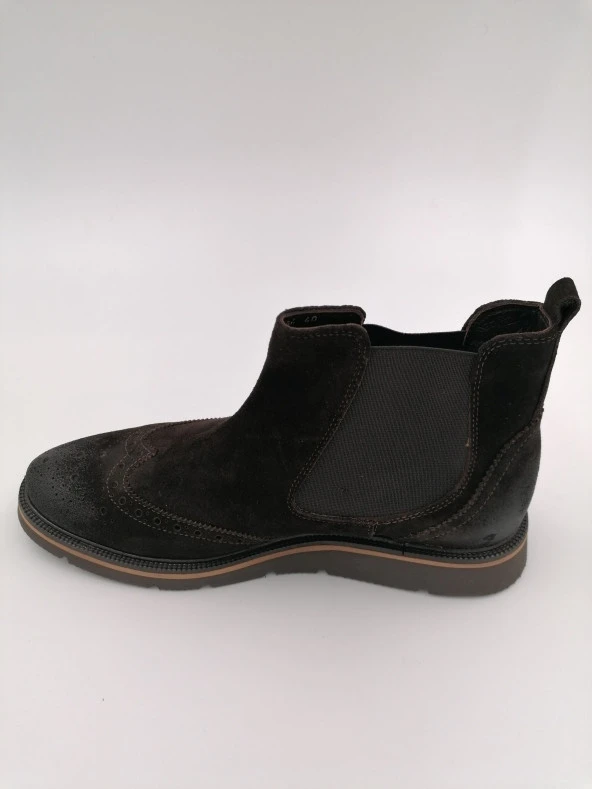 SOLMAZ 3584 KAHVERENGİ SÜET HAKİKİ DERİ BOT - Resim 2