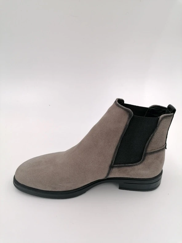 FRANCO MEN B02 KUMRENGİ  SÜET HAKİKİ DERİ LASTİKLİ BOT - Resim 2