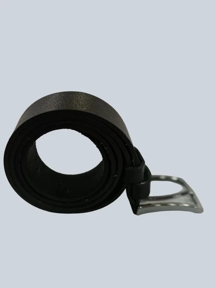 Erkek Leather 3.5 Cm Siyah Kemer - Resim 3