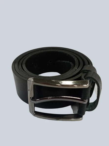 Erkek Leather 3.5 Cm Siyah Kemer - Resim 2