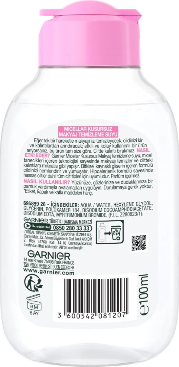 Garnier Micellar Kusursuz Makyaj Temizleme Suyu 100ML - 2