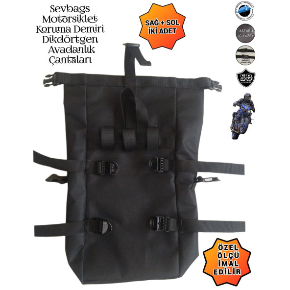 SEVBAGS MOTORSİKLET KORUMA DEMİRİ DİKDÖRTGEN AVADANLIK ÇANTALARI 600 - 3