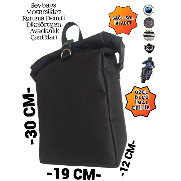 SEVBAGS MOTORSİKLET KORUMA DEMİRİ DİKDÖRTGEN AVADANLIK ÇANTALARI 600 - 4