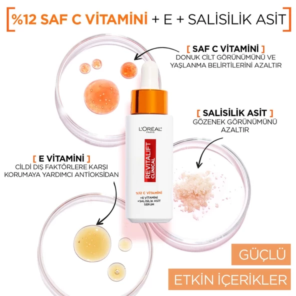 L'Oréal Paris Revitalift Clinical%12 Saf C Vitamini Aydınlatıcı Serum - 5