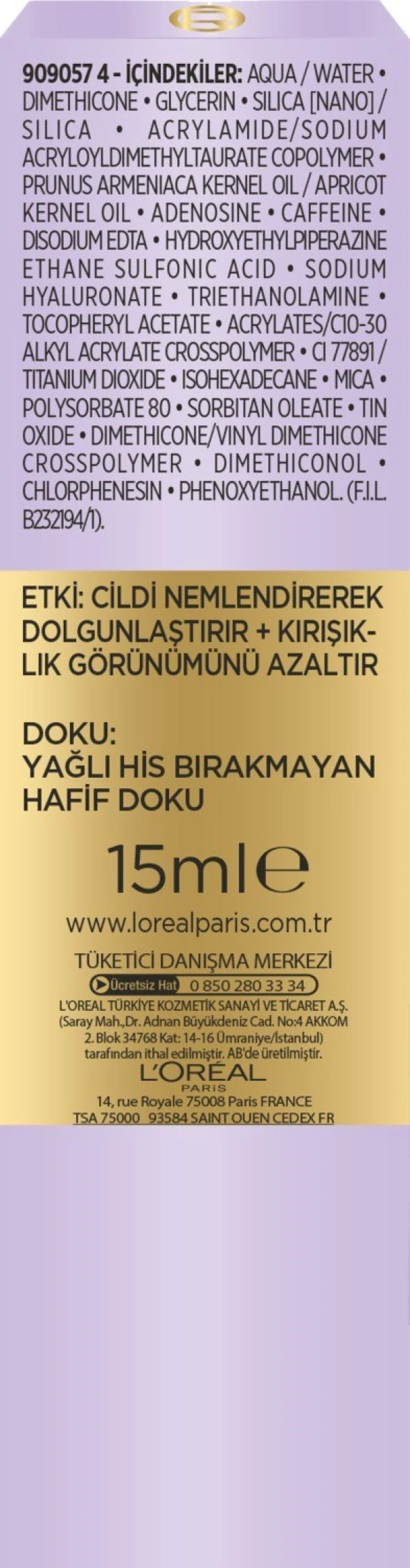 L'oréal Paris Hyaluron Uzmanı Cilt Dolgunlaştıran Nemlendirici Göz Kremi 15ML - 4