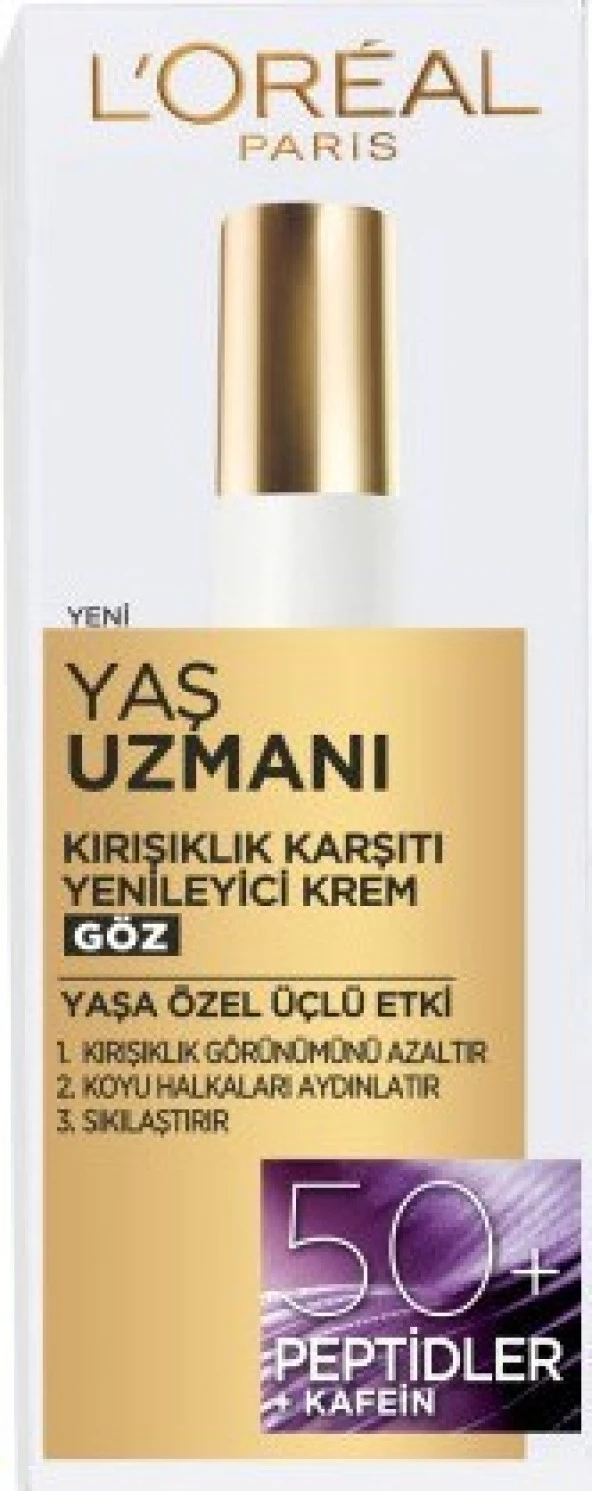 L'oréal Paris Yaş Uzmanı 50+ Kırışıklık Karşıtı Yenileyici Göz Kremi