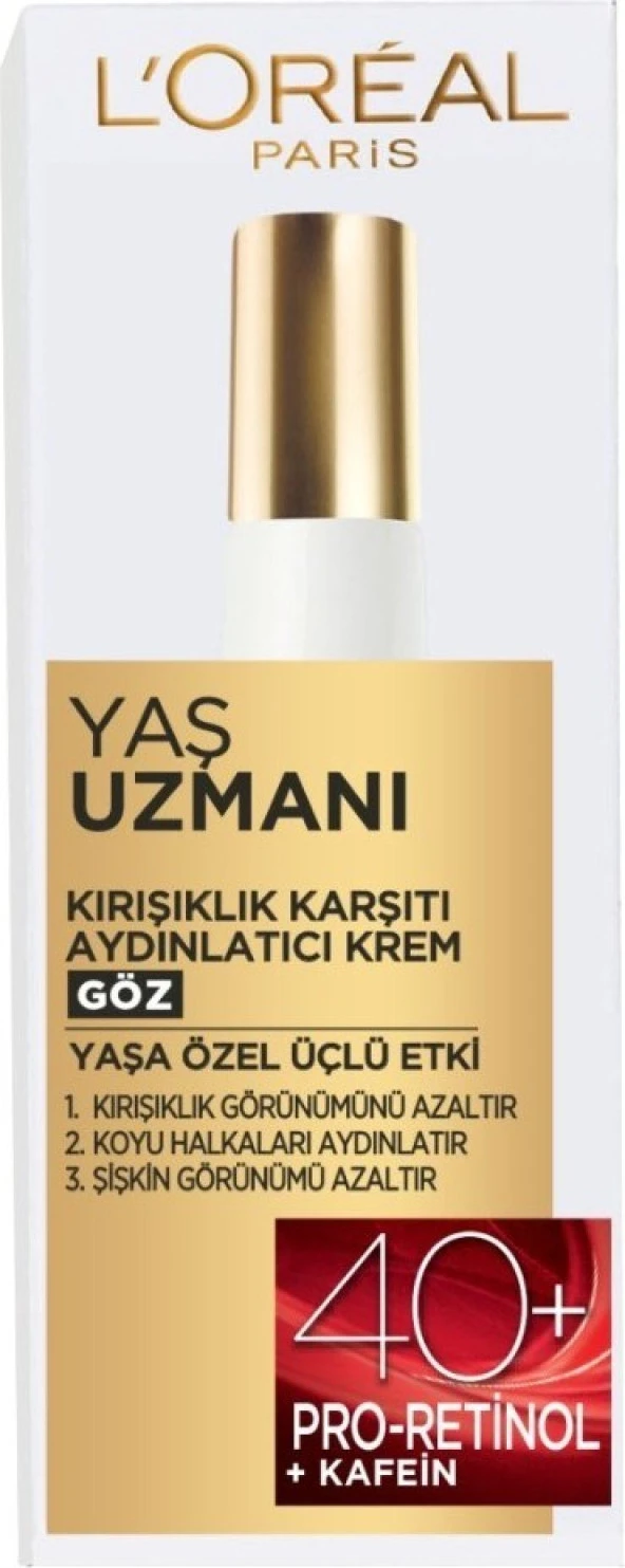 L'oréal Paris Yaş Uzmanı 40+ Kırışıklık Karşıtı Yenileyici Göz Kremi