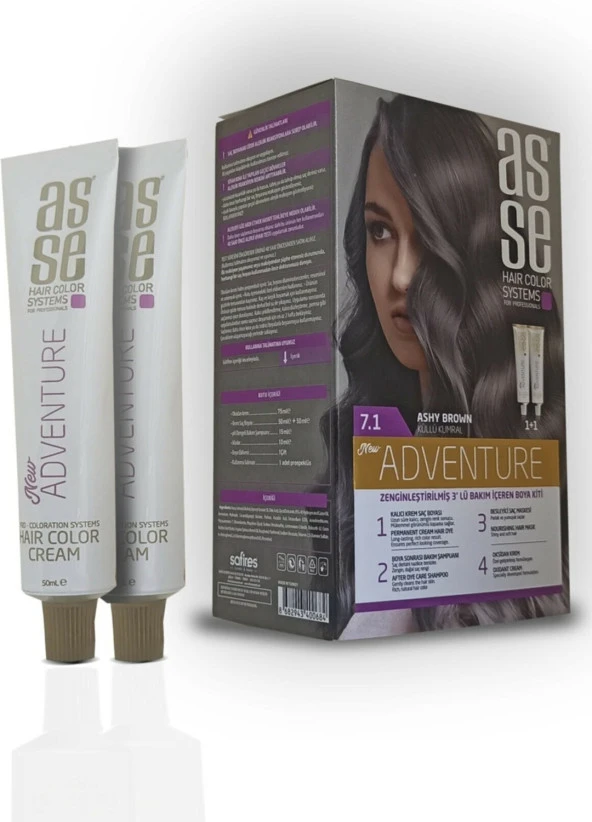 Asse Adventure Set Saç Boyası No:7.1 Küllü Kumral