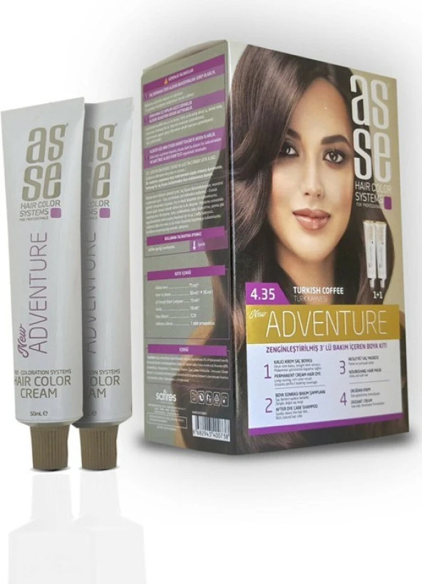 Asse Adventure Set Saç Boyası No:4.35 Türk Kahvesi ürün görseli