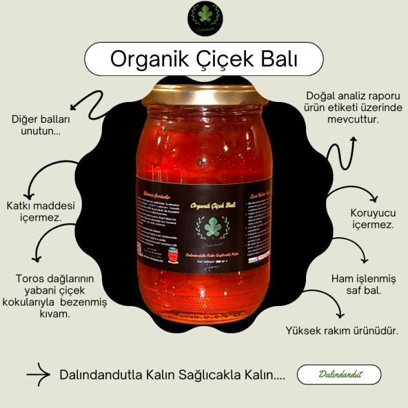 Yeni Mahsül Doğal Organik Çiçek Balı 500 gr - 2