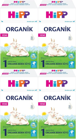 Hipp Organik Keçi Sütü Bazlı Devam Sütü 400GR No:1 (0-6 Ay) (4 Lü Set) ürün görseli