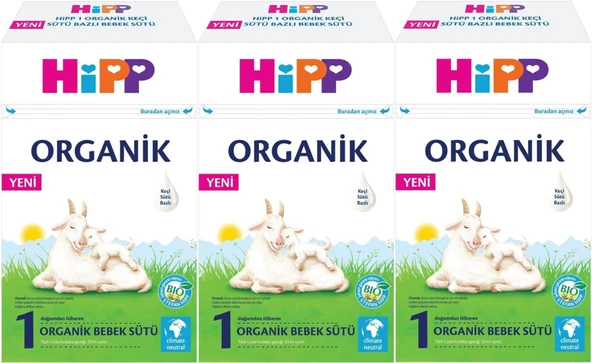 Hipp Organik Keçi Sütü Bazlı Devam Sütü 400GR No:1 (0-6 Ay) (3 Lü Set) ürün görseli