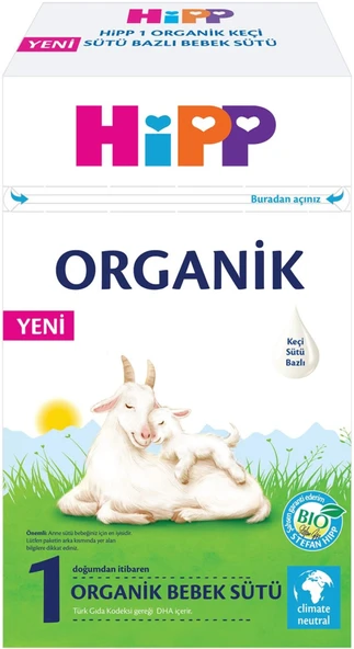 Hipp Organik Keçi Sütü Bazlı Devam Sütü 400GR No:1 (0-6 Ay) (3 Lü Set) - Resim 2