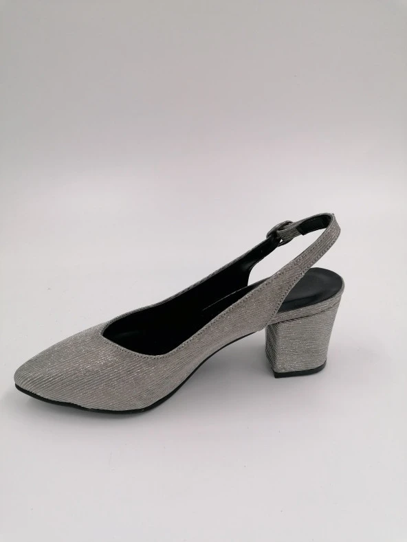 SOLMAZ GRTEA PLATİN RENK SIVAMA STİLETTO - Resim 2