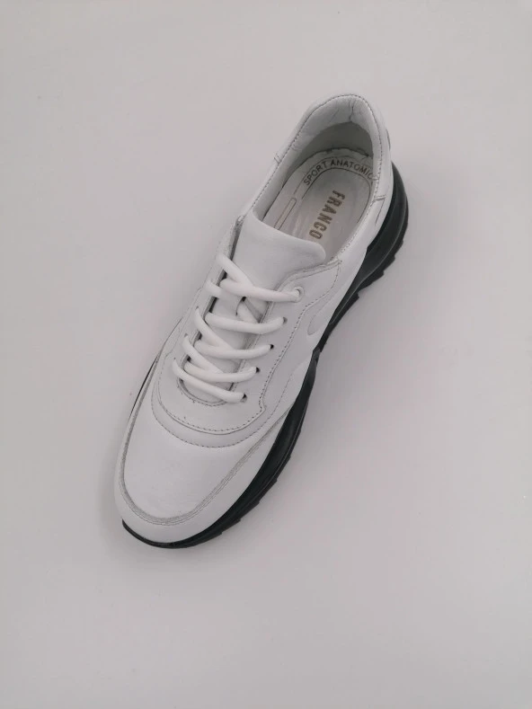 FRANCO MEN 2020 BEYAZ RENK HAKİKİ DERİ ORTOPEDİK AYAKKABI - Resim 3