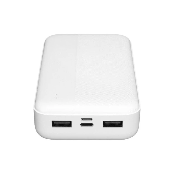 S-link 20.000mAh PRM Micro + Type-C + USB Beyaz Taşınabilir Pil Şarj Cihazı Powerbank - Resim 3