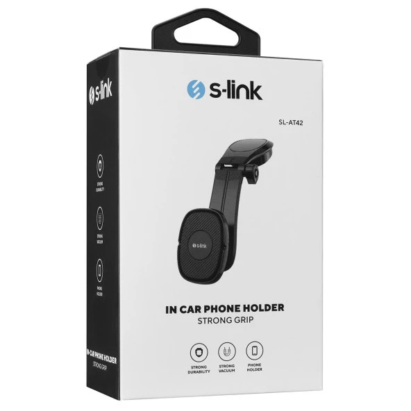 S-link Universal Ayarlanabilir Siyah Torpido Üstü Jel Pad Mıknatıslı Telefon Tutucu - 5