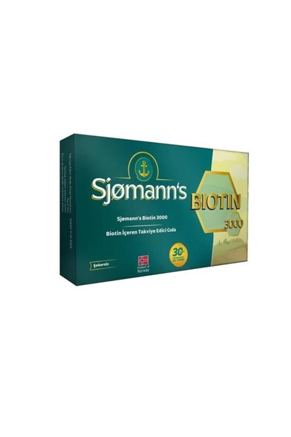 Sjomann's Biotin 3000mcg 30 Tablet