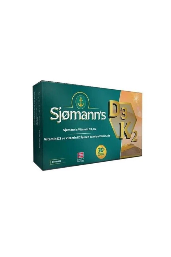 Sjomann's Vitamin D3K2 30 Çiğnenebilir Jel Tablet