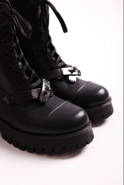 SOLMAZ AMİE SİYAH RENK KADIN BOT - Resim 3