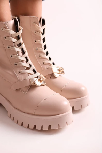 SOLMAZ AMİE BEJ RENK KADIN BOT - Resim 3