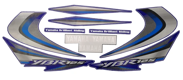 Yamaha YBR 125 Etiket Takımı Mavi 2004-2008 ürün görseli