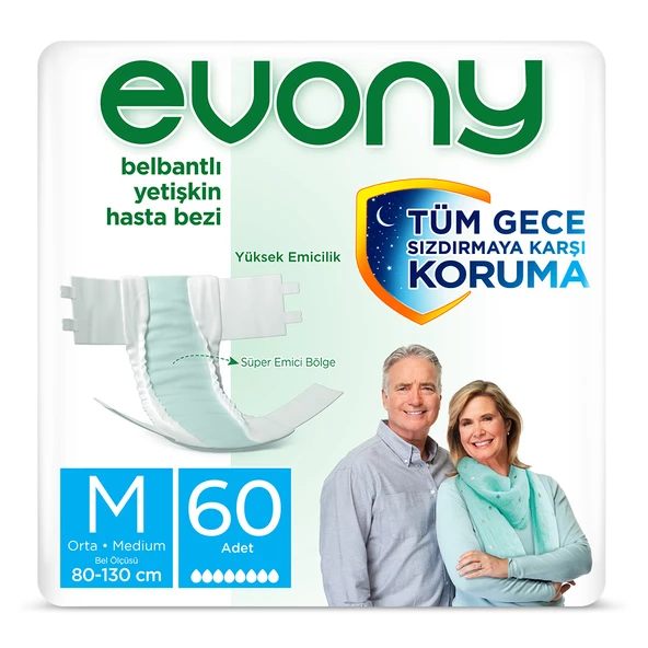 EVONY YETİŞKİN HASTA BEZİ MEDIUM 60 ADET