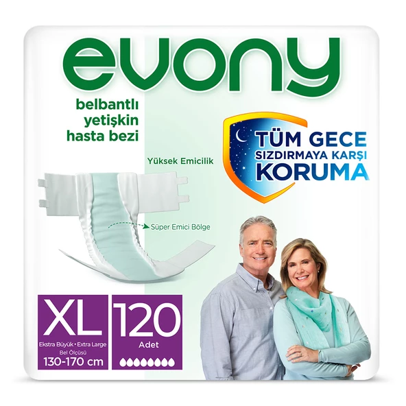 EVONY YETİŞKİN HASTA BEZİ EXTRA LARGE 120 ADET