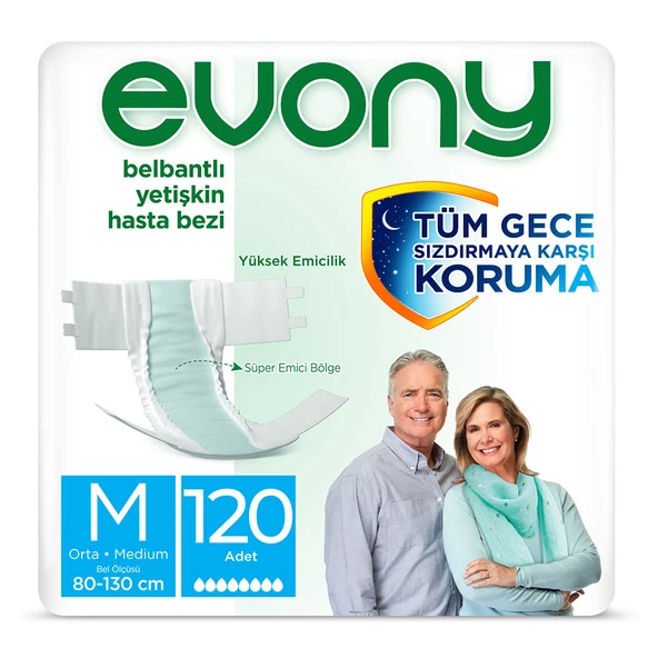 EVONY YETİŞKİN HASTA BEZİ MEDIUM 120 ADET