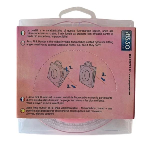 Asso Pink Hunter 300mt 0.33mm Surf FC COATED Visible Line Fluorocarbon Kaplama Misina - 2