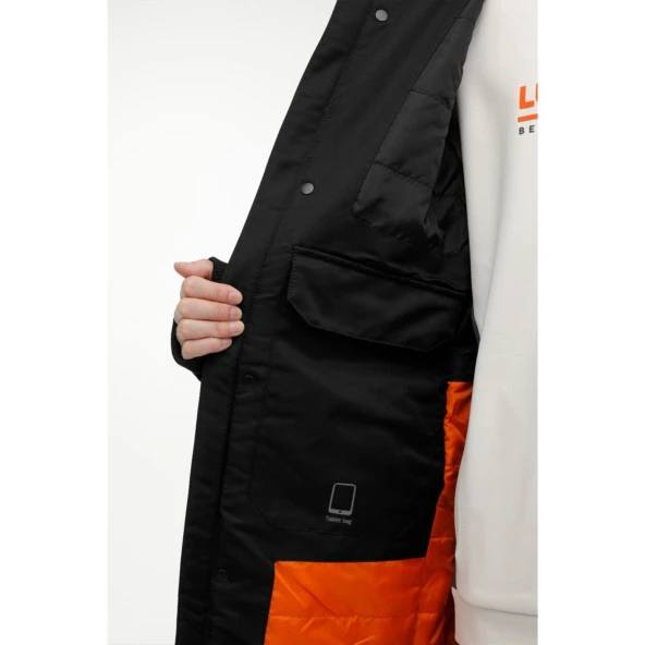 LUMBERJACK PENGUEN COAT SİYAH RENK MONT - 4