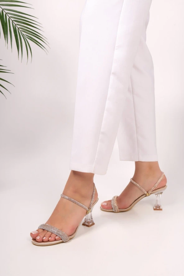 SOLMAZ DİMA TEN SATEN TAŞLI TOPUKLU TERLİK&AYAKKABI - Resim 4